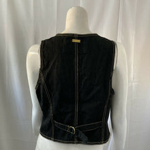 Load image into Gallery viewer, Saturday Womens Black Denim Vest Medium