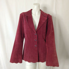 Load image into Gallery viewer, Vintage Margaret Godfrey Womens Burgundy Button Front Suede Jacket 8