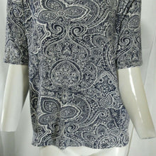 Load image into Gallery viewer, Charter Club Pima Cotton Luxury Womens Blue &amp; White Patterned Shirt Extra Large