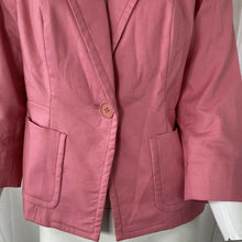 Load image into Gallery viewer, Talbots Womens Pink One Button Textured Blazer Size 2