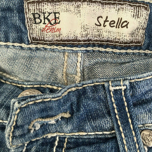 Bke Denim Short Shorts Stella Dark Wash Womens Size 25