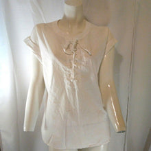 Load image into Gallery viewer, J Crew Womens White Lace Front Short Sleeve Casual Blouse Size 4