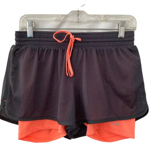 Champion DuoDry Shorts Running Womens Size Medium Orange Gray