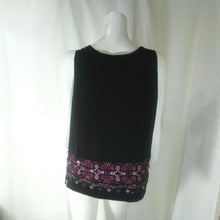 Load image into Gallery viewer, Exclusively for You Lord &amp; Taylor Womens Dark Purple Fancy Beaded Bottom Tank L