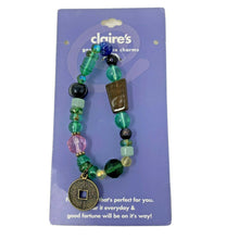 Load image into Gallery viewer, Claire&#39;s Multicolored Stretch Beaded Charm Bracelet