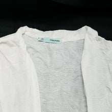 Load image into Gallery viewer, Maurices Top Open Front Womens Small White Lace Midriff Short Sleeve