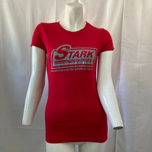 Load image into Gallery viewer, Stark Industries Iron Man Womens Red and Gray Tshirt Size Small Marvel Comics