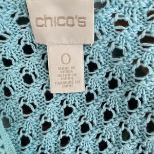 Chico’s Sweater Pullover Baby Blue Chico’s Size 0 US Size S Size 4