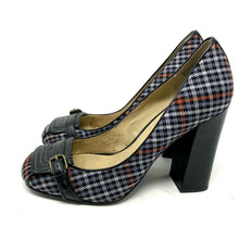 Load image into Gallery viewer, Levity Haden Womens Plaid Chunky Heeled Shoes 8.5
