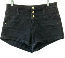 Load image into Gallery viewer, Refuge Jeans Shorts Womens Black Hig Waist Denim Short Shorts Size 8 Mag 3