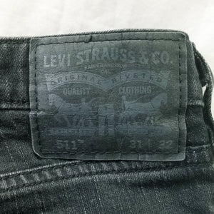 Levi's 511 Jeans Mens Size 31 x 32 Black Denim