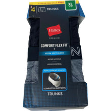 Load image into Gallery viewer, Hanes Premium Comfort Flex Fit 4 Pack Trunks Size XL 40 42