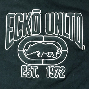 Ecko Unltd Mens Black White Logo Short Sleeved T-shirt Large