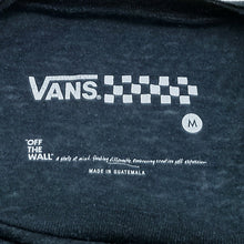 Load image into Gallery viewer, VANS Womens Black Gray Off The Wall Worldwide Classics Skeleton Hand Shirt M