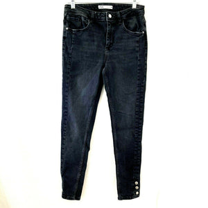 Zara Womens Black Denim Jeans Size 8