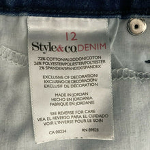 Load image into Gallery viewer, Style &amp; Co Denim Skinny Leg Womens Dark Wash Blue Jeans Size 12