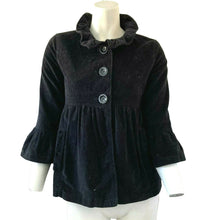 Load image into Gallery viewer, Gap Kids Girls Black Velvet Coat Size 12 XL