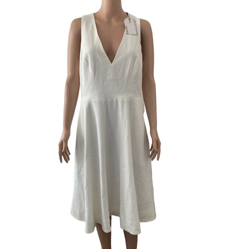 Dress The Population Catalina Fit & Flare Cocktail Dress Womens White 2XL Stretch