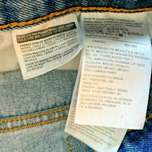 Levi's 505 Mens Hi Rise Medium Wash Blue Jeans Size 31x32