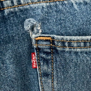 Levi's 505 Mens Hi Rise Medium Wash Blue Jeans Size 31x32