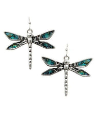Load image into Gallery viewer, Dragonfly Abalone Fashion Hanging Earrings