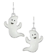 Load image into Gallery viewer, Icon Collection Halloween Ghost Earrings White