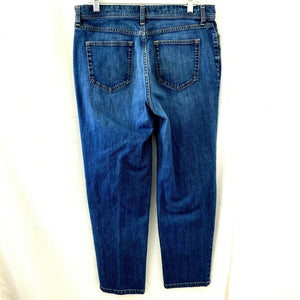 Eddie Bauer Original Loose Tapered Medium Wash Denim Jeans Size 12P