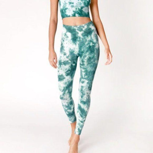 Niki Biki Tie Dye High Waist Leggings Emerald Tie Dye One Size