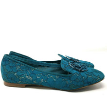 Load image into Gallery viewer, Karl Lagerfeld Hana 2 Green Flat Laced and Gem Loafers Size 6